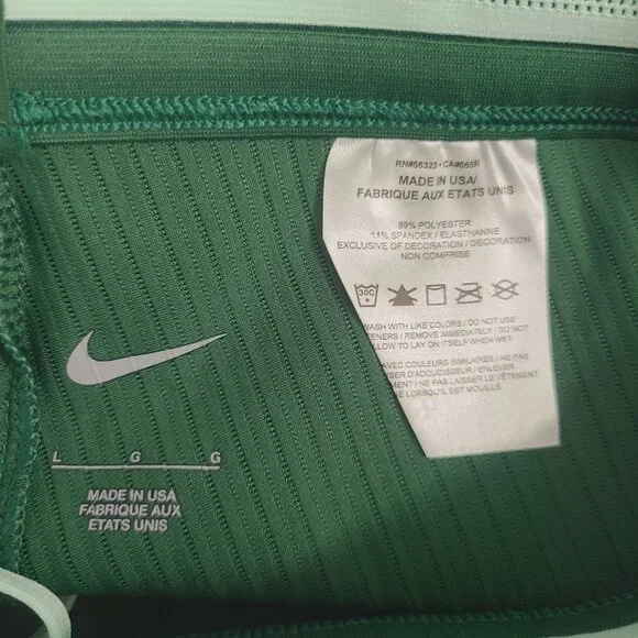 NEW Nike Womens Pro Elite Team 1/2 Length Tights Shorts DX9053-341 Size L Green